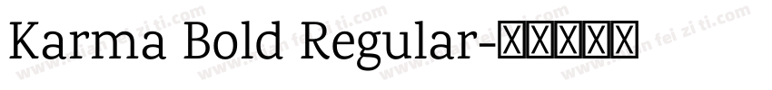 Karma Bold Regular字体转换